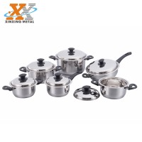 12pcs Professional Europe stainless steel Cookware Set With bakelite handle and knob