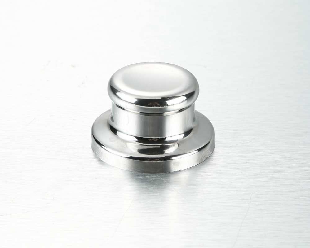 Stainless steel knob for cookware lids